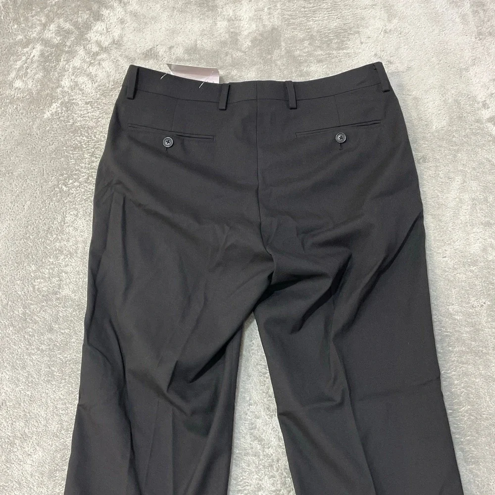 NEW Alfani Dress Pants Men's 32x32 Black Polyester Blend Slim Fit